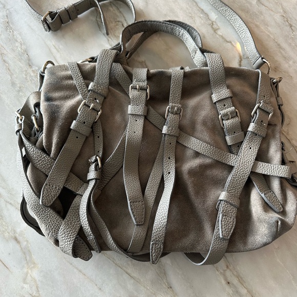 Authentic Alexander Wang Kristen Sachel Bag - Gray/Taupe - Picture 2 of 7